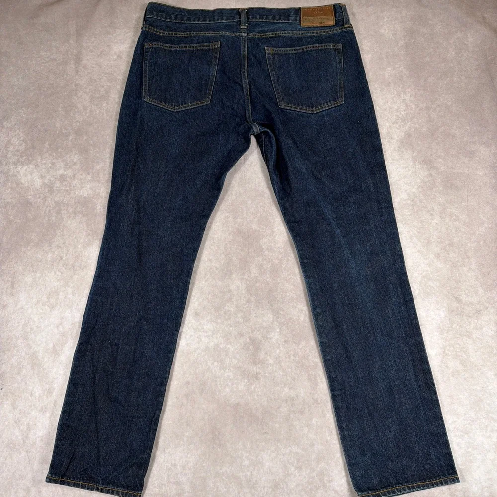 J.Crew 484 Slim‎ Fit Jeans Japanese Kaihara Denim 36x32 Dark Indigo Blue Mens